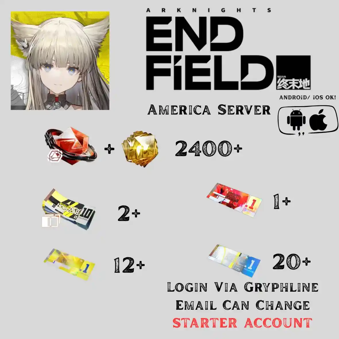 Arknights: Endfield America/NA Server | Reroll Account. 1